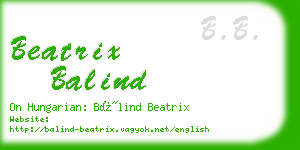 beatrix balind business card